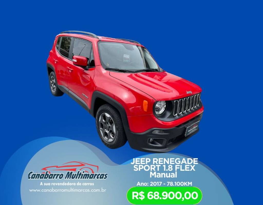 Jeep Renegade Sport 1.8 4x2 Flex 16V Mec.    2017